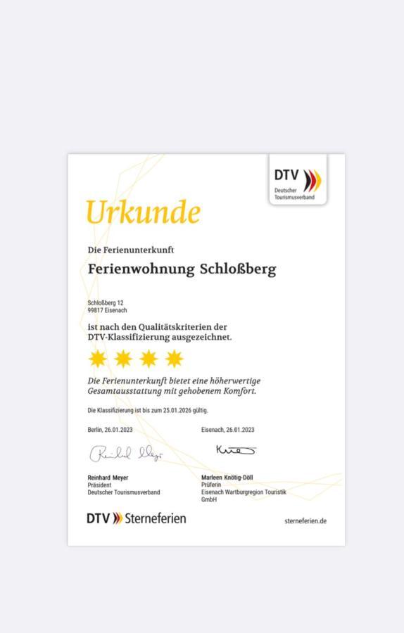 אייזנבאך Ferienwohnung Schlossberg Wohnung 2 מראה חיצוני תמונה